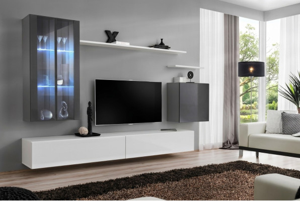 Komplett Wand Regale Wohnzimmermöbel 3x Wandschrank Luxus TV-Ständer Sideboard
