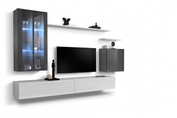 Komplett Wand Regale Wohnzimmermöbel 3x Wandschrank Luxus TV-Ständer Sideboard