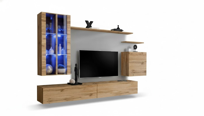 Designer Möbel Garnitur Modern Wandschrank TV-Ständer Holzmöbel Neu Sideboard