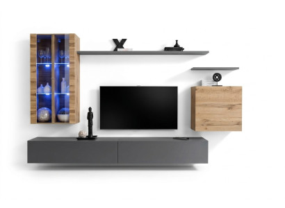 Design Möbel Wandschrank Wohnwand Wohnzimmermöbel TV-Ständer Holzmöbel Sideboard
