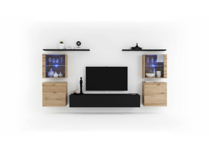 Designer Komplett Wohnzimmer Luxus Wohnwand Gruppe Modern Sideboard Einrichtung