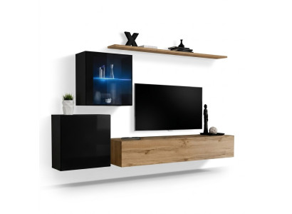 Hochglanz Wandschrank Wohnwand Designer Luxus Garnitur Wand Regal Möbel