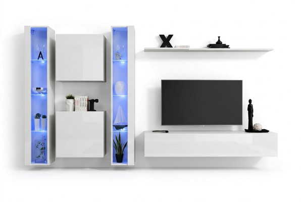 Designer Modern Wohnwand Luxus Regale Komplett Wand Schrank Wohnzimmermöbel