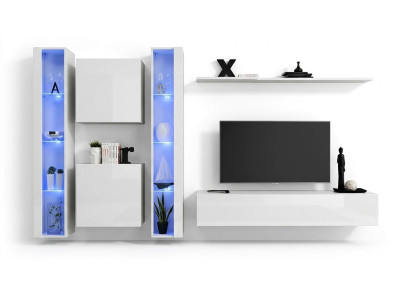 Designer Modern Wohnwand Luxus Regale Komplett Wand Schrank Wohnzimmermöbel