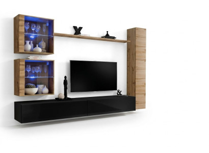 Designer Wohnzimmer Möbel Wand Schrank Wohnwand Regal TV-Ständer Set 6tlg.