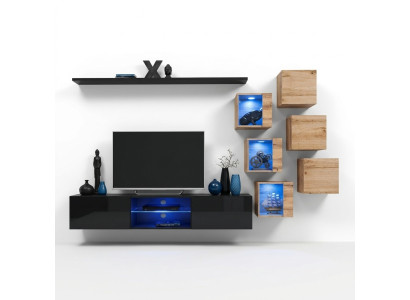 Holzmöbel Modern Wohnwand Designer Wohnzimmermöbel TV-Ständer Wandschrank