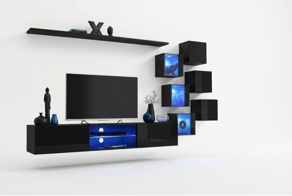 TV-Ständer Wohnwand Sideboard Luxus Garnitur Modern Designer Regale Komplett