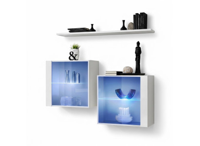 Wohnwand Neu Modern Einrichtung Wandschrank Regal Weiß Möbel Komplett Wohnzimmer