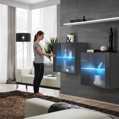 Luxus Möbel Wohnzimmer Komplett Wohnwand Holz Einrichtung Wandschrank Wand Regal