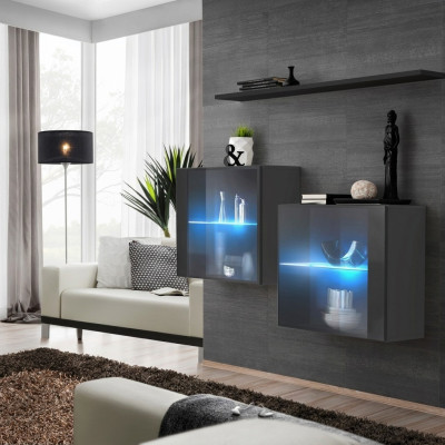 Designer Wohnwand Wandschrank Wand Regal Luxus Set Wohnzimmermöbel