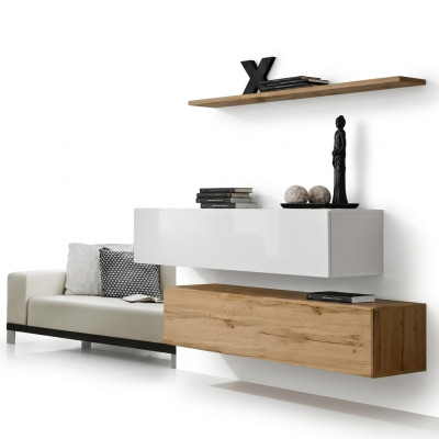 Einrichtung Designer Braun 2x Wandschrank Holzmöbel Luxus Set Wohnzimmermöbel