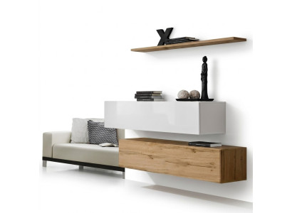 Einrichtung Designer Braun 2x Wandschrank Holzmöbel Luxus Set Wohnzimmermöbel