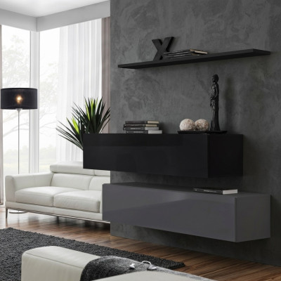 Wohnzimmer Wandregal Sideboard Wohnwände Wandschrank Komplett Set 3tlg. Neu