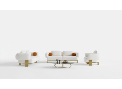 Sofagarnitur Wohnzimmer Komplett Sofas Set Design Modern Luxus Sessel Neu