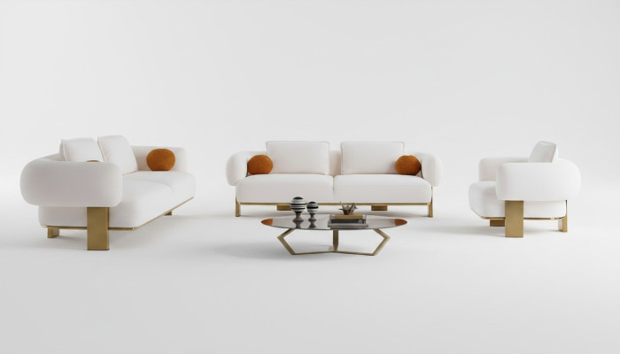 Sofagarnitur 2x Dreisitzer Sitzpolster Couch Set 3tlg Design Sofa Neu Wohnzimmer