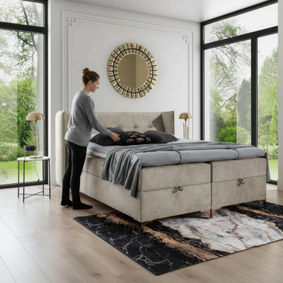 Einrichtung Schlafzimmer Polsterbett Luxus Boxspringbett Doppel Design Möbel