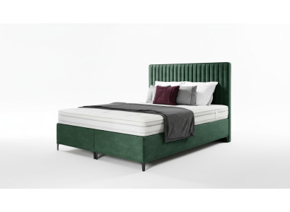 Luxus Boxspringbett Schlafzimmer Polsterbett Einrichtung Textil 160x200cm Holz