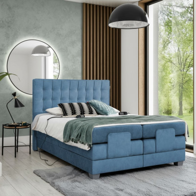 Blau Bett Schlafzimmer Doppelbett Einrichtung Polsterbett Modern Einrichtung
