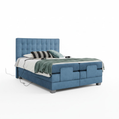 Blau Bett Schlafzimmer Doppelbett Einrichtung Polsterbett Modern Einrichtung