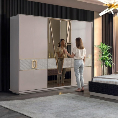 Schlafzimmer Kleiderschrank Moderne Möbel luxus Neu Einrichtung Design