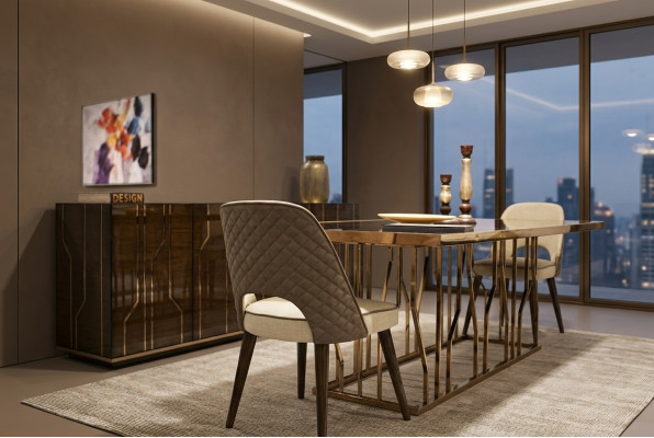 Design Stuhl Stoff Polster Luxus Möbel Esszimmer Modern Einrichtung