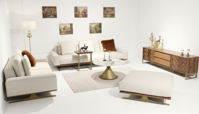 Wohnzimmer Set 6tlg Komplett Design Modern Sofagarnitur Dreisitzer Couchtisch