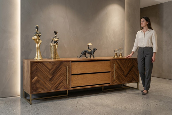 Braun TV Ständer RTV Sideboard Wohnzimmermöbel Modern Luxus Neu