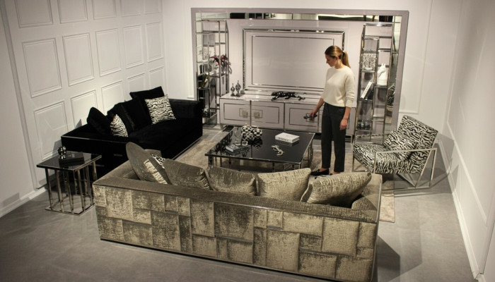 Modern Wohnzimmer Set Sofagarnitur Möbel Design Wohnwand Couchtisch Komplett