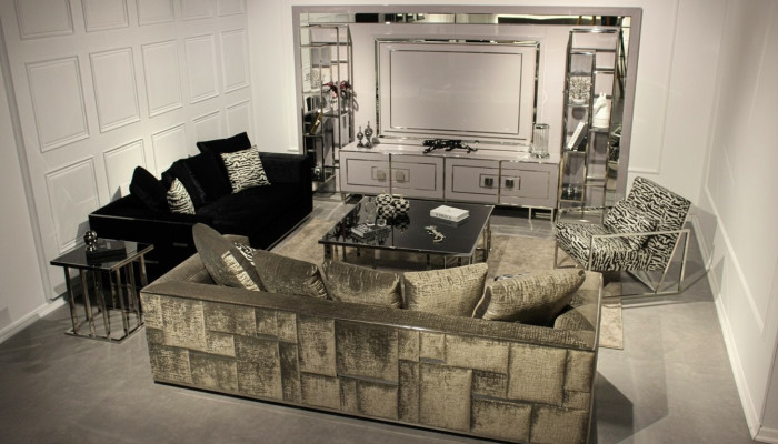 Modern Wohnzimmer Set Sofagarnitur Möbel Design Wohnwand Couchtisch Komplett