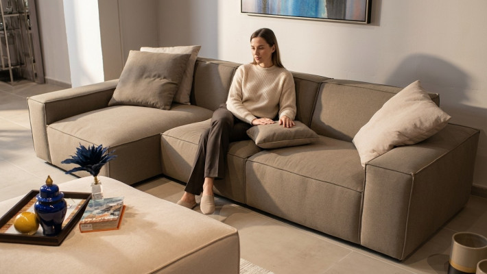 Design Ecksofa L-Form Wohnzimmer Möbel Luxus Modern Einrichtung Neu Sofa