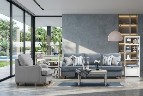 Sofagarnitur 2tlg Wohnzimmer Einrichtung Dreisitzer Sofa Luxus Sessel Neu