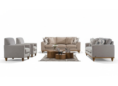 Wohnzimmer Set 4tlg 2x Sofa Dreisitzer Design 2x Sessel Modern Neu Möbel