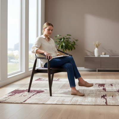 Design Armlehnstuhl Braun Holzstuhl Neu Möbel Sitz Esszimmer Einrichtung