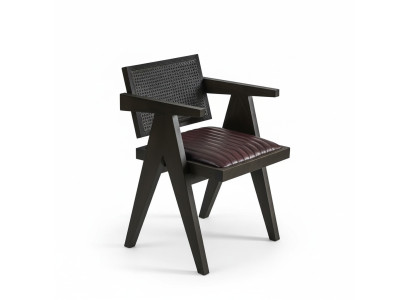 Holz stuhl Design Braun Armlehnstuhl Esszimmer Möbel Sitz Einrichtung Neu