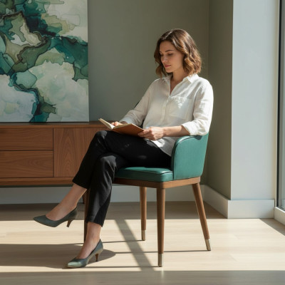 Luxus Stuhl mit Armlehnen Designer Esszimmer Neu Modern Möbel Polstersitz
