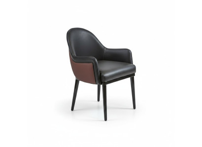 Schwarz Stuhl mit Armlehnen Modern Esszimmer Luxus Einrichtung Polstersitz