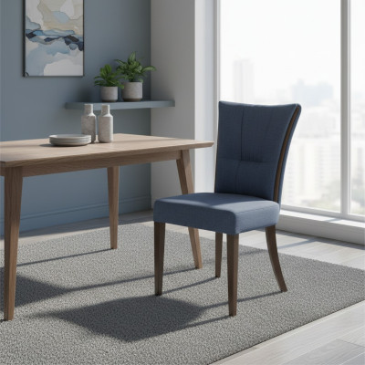 Modern Stuhl Blau Möbel Designer Einrichtung Luxus Esszimmer Polstersitz