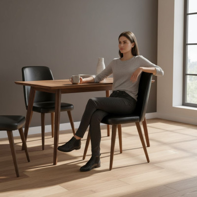 Luxus Einrichtung Neu Stuhl Polster Schwarz Möbel Designer Stühle Esszimmer
