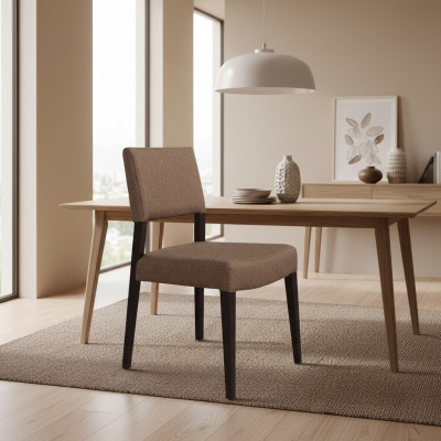 Designer Stuhl Polster Stoff Luxus Einrichtung Stühle Esszimmer Möbel