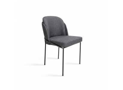 Luxus Grau Stuhl Esszimmer Polster Stoff Möbel Neu Designer Stühle