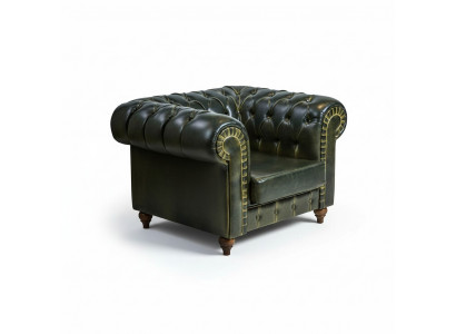 Сhesterfield Sessel Grün Modern Design Sitz Neu Einrichtung Wohnzimmer