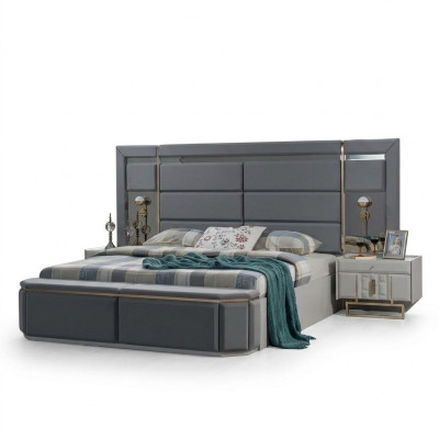 Schlafzimmer Komplett Bett 2x Nachttische Neu Luxus Möbel Set Einrichtung