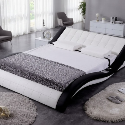 Design Bett Big Betten Leder Hotel Polster 180x200 Multifunktion Regal