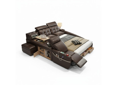 Multifunktion Design Bett Big Kunstleder Hotel Polster 180x200 Betten Neu