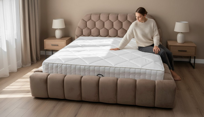 Designer Bett Schlafzimmer Betten Textil Hotel Luxus Polster Luxus