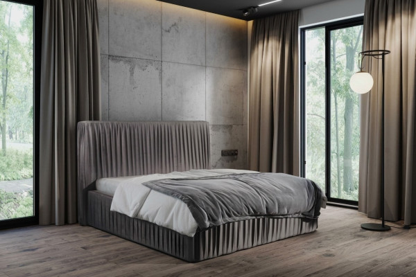 Luxus Schlafzimmer Doppel Betten Ehe Textil Bett Hotel Gestell Möbel