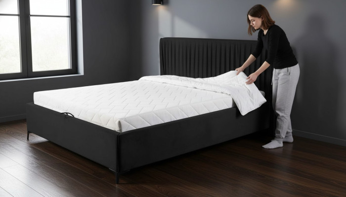 Hotelbett Luxus Design Betten Polster Holz Textil Schlafzimmer 180x200 Neu