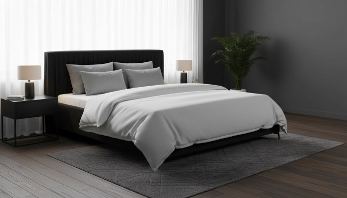 Hotelbett Luxus Design Betten Polster Holz Textil Schlafzimmer 180x200 Neu