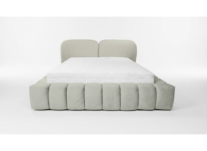 Luxus Bettrahmen 180x200 cm Farbe Grau Kopfteil Betten Schlafzimmer Möbel