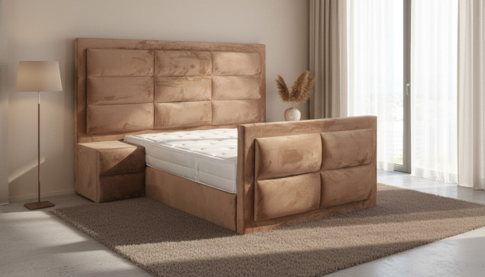 Luxus Schlafzimmer Set Nachttisch Bett 2tlg.Komplett Set Design Einrichtung Neu